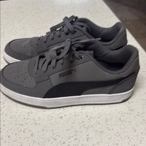 Puma Men's Charcoal and Black Sneakers
